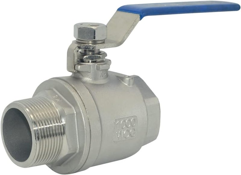 DAN SPEED 1-1/2 Inch Male x Female NPT Ball Valve S304 Stainless Steel,Full Port Heavy Duty for Water, Oil, and Gas,1000WOG (1-1/2 inch) - Image 2